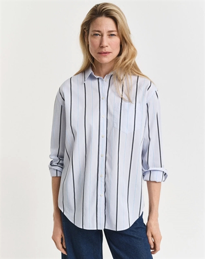Gant - Relaxed Striped Skjorte - Light Blue